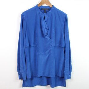 BCBGMaxAzria Sabian Silk Trench Blouse